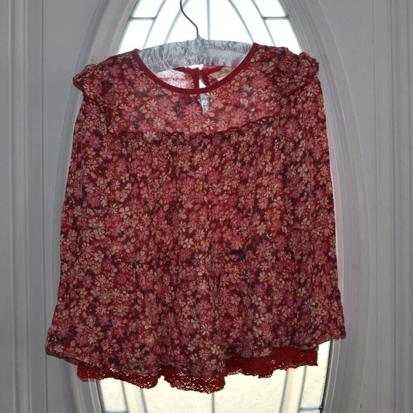 MATILDA JANE Pink Floral Swing Top Size 6 - Picture 1 of 5